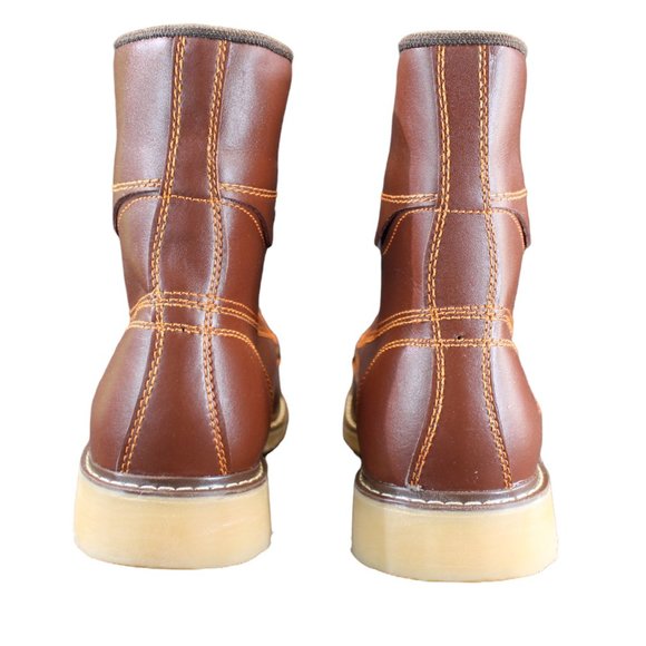 Men’S WorK BootS 8” XeaL Genuine Leather Lightweight New! Soft Toe Brown NEw - Picture 5 of 6